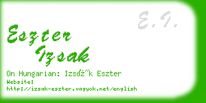 eszter izsak business card